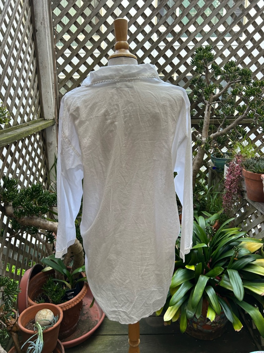 Women’s Nightshirt, Long Sleeve Button-Up White Cotton Shirt -Small
NWT - Picture 2 of 10